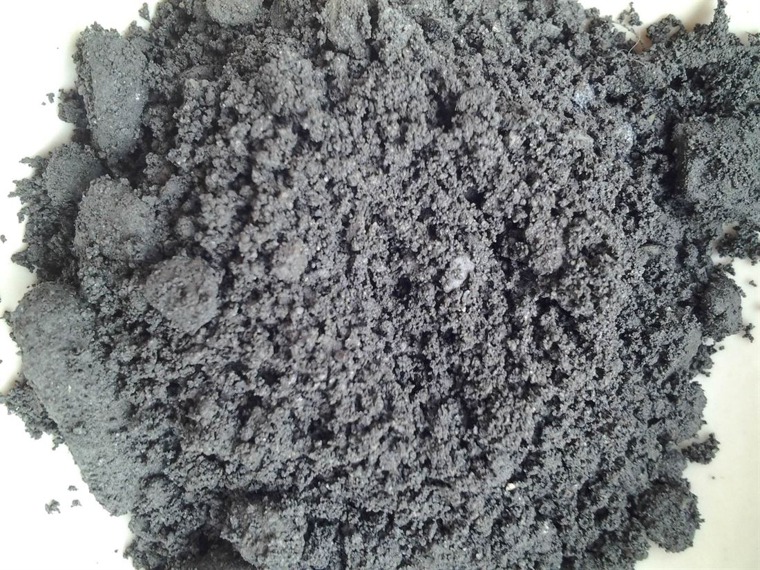 Material sample prepared for laboratory characterisation and testing